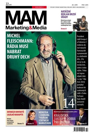 Obálka e-magazínu Marketing & Media 22 - 28.5.2018