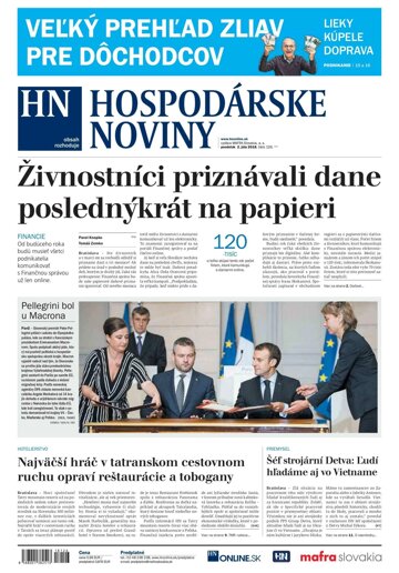 Obálka e-magazínu Hospodárske noviny 02.07.2018