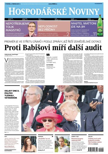 Obálka e-magazínu Hospodářské noviny 108 - 6.6.2019