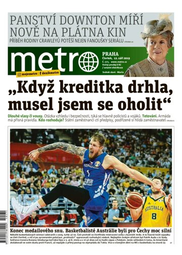 Obálka e-magazínu deník METRO 12.9.2019