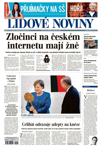 Obálka e-magazínu Lidové noviny 25.1.2020