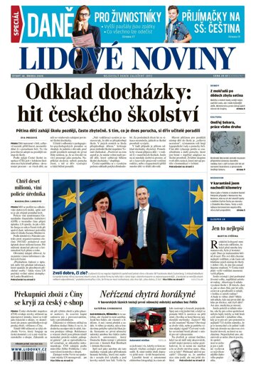 Obálka e-magazínu Lidové noviny 18.2.2020