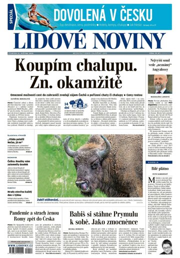 Obálka e-magazínu Lidové noviny 21.5.2020