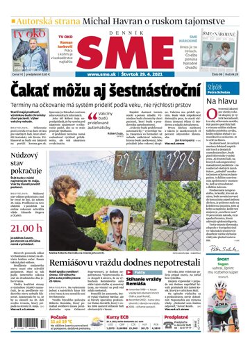Obálka e-magazínu SME 29-4-2021