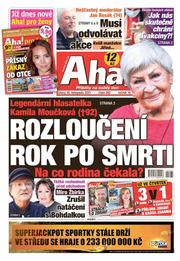 Obálka e-magazínu AHA! 16.11.2021