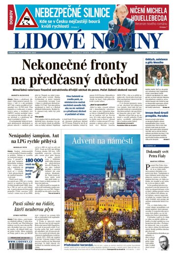 Obálka e-magazínu Lidové noviny 28.11.2022