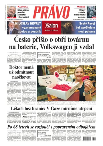 Obálka e-magazínu Deník Právo 2.11.2023