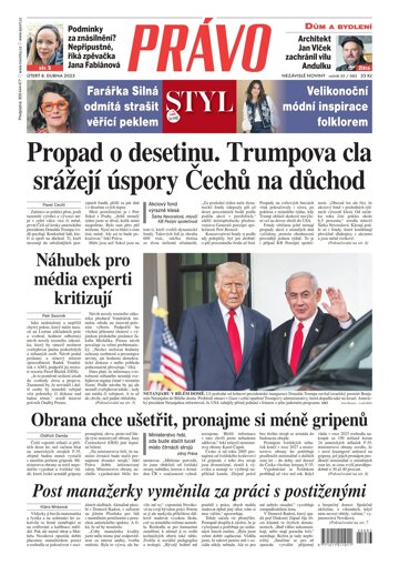 Obálka e-magazínu Deník Právo 8.4.2025