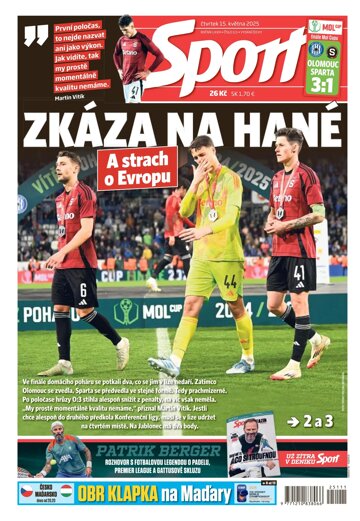 Obálka e-magazínu Sport 15.5.2025