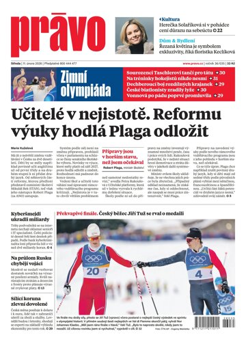 Obálka e-magazínu Deník Právo 11.2.2026