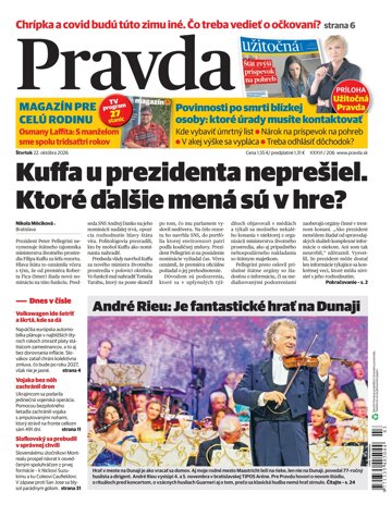 Obálka e-magazínu Pravda 22. 10. 2026