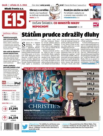 Obálka e-magazínu E15 13.5.2015