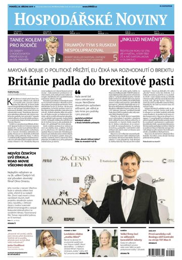 Obálka e-magazínu Hospodářské noviny 059 - 25.3.2019