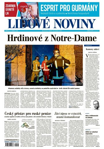 Obálka e-magazínu Lidové noviny 17.4.2019