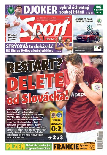 Obálka e-magazínu Sport 15.7.2019