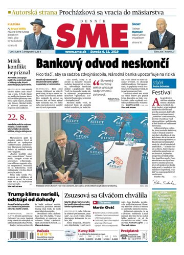 Obálka e-magazínu SME 6.11.2019