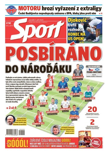 Obálka e-magazínu Sport 7.9.2020