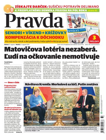 Obálka e-magazínu Pravda Dennik 21. 8. 2021