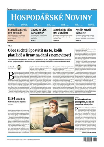 Obálka e-magazínu Hospodářské noviny 077 - 21.4.2022