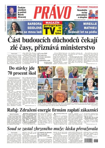 Obálka e-magazínu Deník Právo 25.11.2023