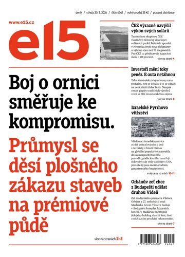 Obálka e-magazínu E15 20.3.2024