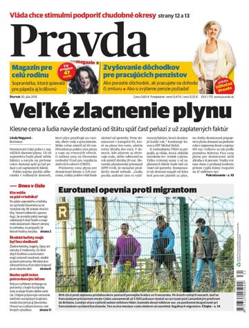 Obálka e-magazínu Pravda 30. 7. 2015