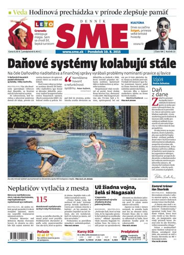 Obálka e-magazínu SME 10.8.2015