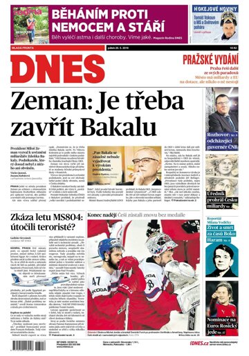 Obálka e-magazínu MF Dnes 20.5.2016