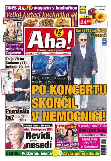 Obálka e-magazínu AHA! 8.9.2016