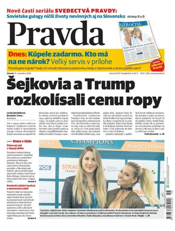 Obálka e-magazínu Pravda 15.11.2016