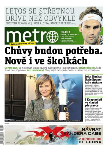 Obálka e-magazínu deník METRO 19.1.2017