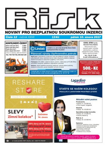Obálka e-magazínu Risk 12/2017