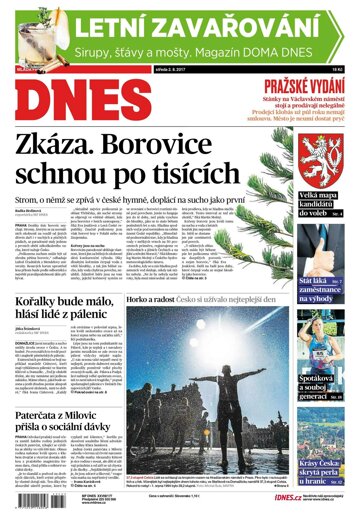 Obálka e-magazínu MF Dnes 2.8.2017