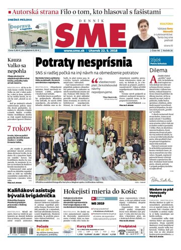 Obálka e-magazínu SME 22.5.2018