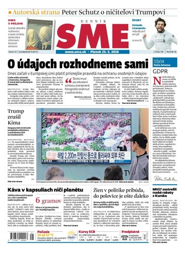 Obálka e-magazínu SME 25.5.2018