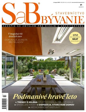 Obálka e-magazínu SaB Stavebnictvo a byvanie jul/august 2018