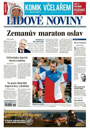 Obálka e-magazínu Lidové noviny 19.10.2018