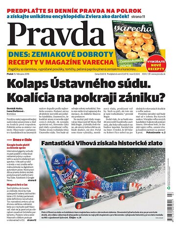 Obálka e-magazínu Pravda 15. 2. 2019
