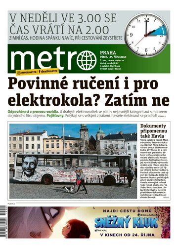 Obálka e-magazínu deník METRO 25.10.2019