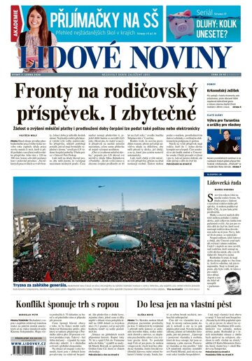 Obálka e-magazínu Lidové noviny 7.1.2020