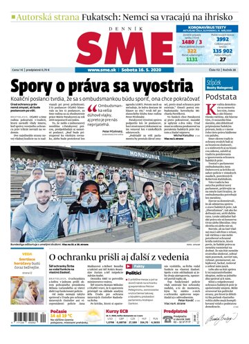 Obálka e-magazínu SME 16.5.2020