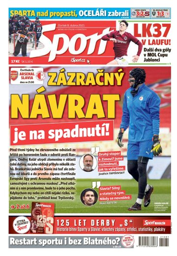 Obálka e-magazínu Sport 8.4.2021