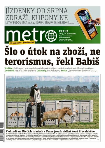 Obálka e-magazínu deník METRO 20.4.2021