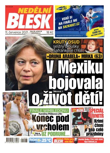 Obálka e-magazínu Nedělní Blesk 11.7.2021