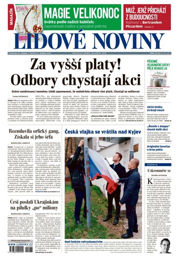 Obálka e-magazínu Lidové noviny 14.4.2022