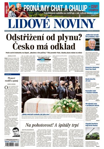 Obálka e-magazínu Lidové noviny 28.4.2022