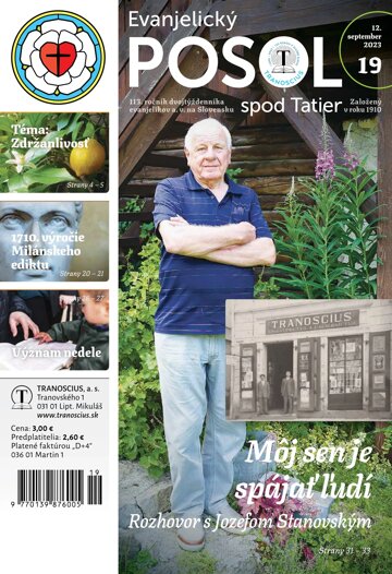 Obálka e-magazínu Evanjelický posol spod Tatier 19/2023