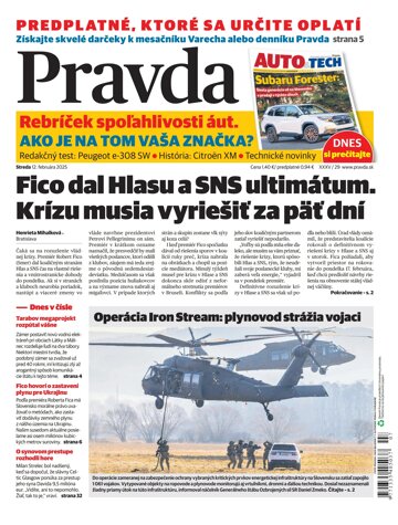 Obálka e-magazínu Pravda 12. 2. 2025