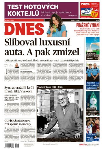 Obálka e-magazínu MF Dnes 11.8.2026