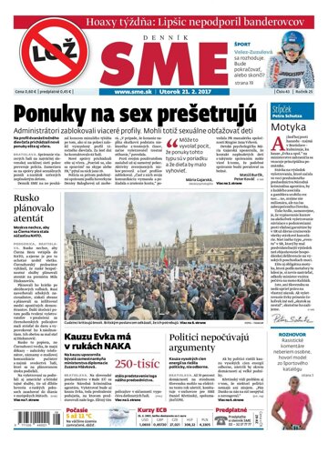 Obálka e-magazínu SME 21.2.2017